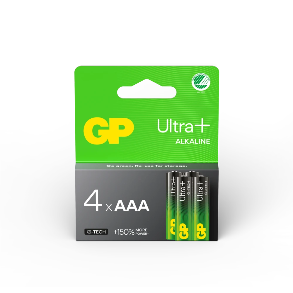 Piles Alcalines AAA (LR03) GP Ultra Plus - Lot de 4