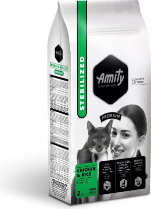 Croquettes pour Chat Stérilisé AMITY PREMIUM Sterilized Poulet & Riz 2Kg