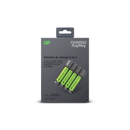 Chargeur de Piles et Batterie Externe GP Charge AnyWay GPX411