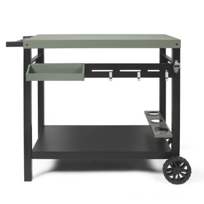 Desserte pour plancha 2 à 4 brûleurs plateau 85 × 50 cm – Livoo GS167V – kaki
