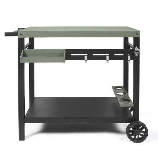 Desserte pour plancha 2 à 4 brûleurs plateau 85 × 50 cm – Livoo GS167V – kaki