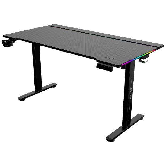 Bureau Gamer Motorisé The G-LAB K-Desk Platinium RGB - Assis-Debout Noir