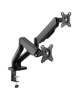 Support Double Écran Advance MecaMounts Dual - Bras Articulé Noir