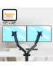 Support Double Écran Advance MecaMounts Dual - Bras Articulé Noir