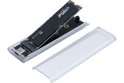 Boîtier SSD M.2 NVMe/SATA Transparent USB-C 10G Sans Outil