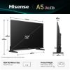 Smart TV Hisense 32" (80 cm) QLED Full HD - Série A5Q (Vidaa, Dolby Atmos, HDR10)