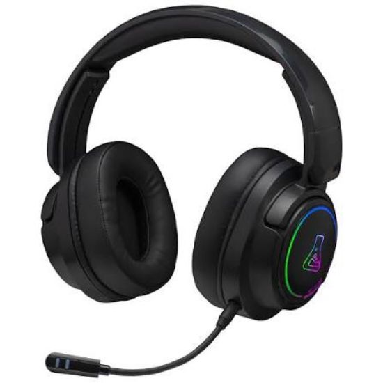Casque Gaming Sans Fil The G-Lab Korp Iridium - RGB, Micro, 2.4GHz & Bluetooth - Noir