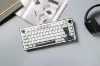 Clavier Gaming The G-Lab Keyz Elite TKL - Mécanique RGB, Sans Fil Tri-Mode (2.4GHz/BT/USB-C) - Blanc/Gris