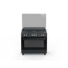 Cuisinière 5 feux gaz + four électrique à chaleur tournante 60x90cm - Merlin M-6090CGFE-B - Noir