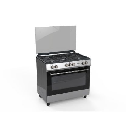 Cuisinière 5 feux gaz + four électrique à chaleur tournante 60x90cm - Merlin M-6090CGFE-S - Silver