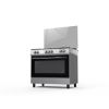 Cuisinière 5 feux gaz + four électrique à chaleur tournante 60x90cm - Merlin M-6090CGFE-S - Silver