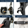 Trottinette Électrique Yeep.me 100A Start 10" | 500W, 36V/7,8Ah, 30 km - Connectée - Noir