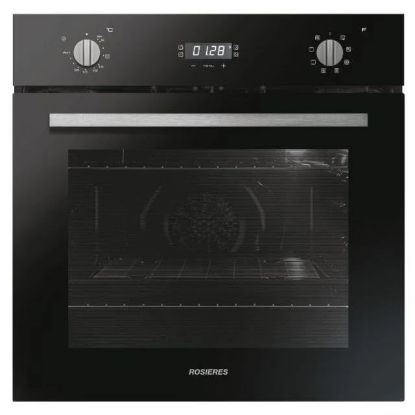 Image de Four encastrable Rosières multifonction catalyse 70 L noir et inox