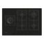 Image de Table de cuisson gaz Rosières 75 cm 5 feux dessus verre noir