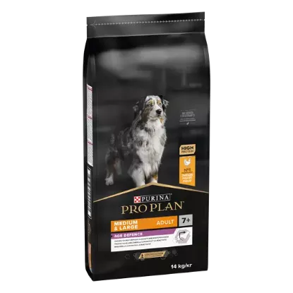Croquettes chien Purina Pro Plan Dog (Medium et Large Adult) 7ans et plus 14kg poulet