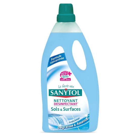 Nettoyant ménager désinfectant sols/surfaces Sanytol Fraicheur Marine 1 Litre