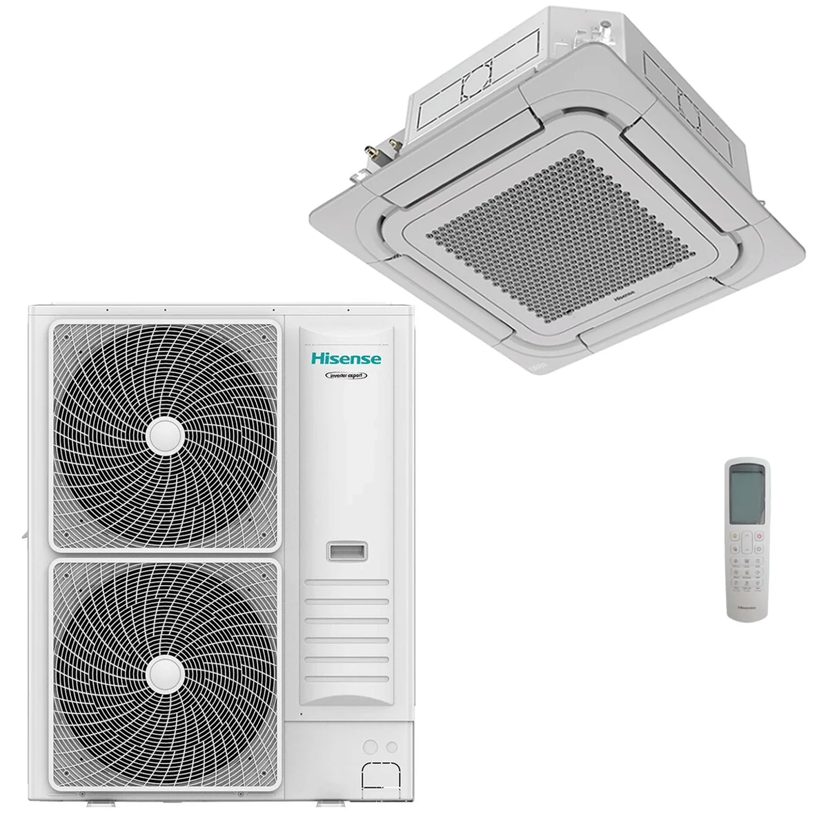 Climatiseur Cassette Réversible Hisense TURBO 36000 BTU – R32, A++/A+, Wi-Fi Optionnel, T…