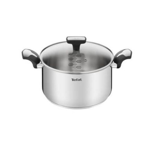 Faitout Emotion 24 cm 5 L inox avec couvercle - Tefal
