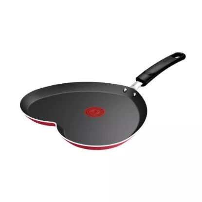 Poêle à crêpes 26 cm forme cœur Rose Floral, tous feux sauf induction - Tefal