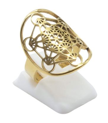Image de Bague Métatron en acier inoxydable doré