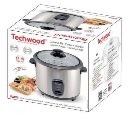 Cuiseur riz et vapeur TECHWOOD TCRV-1821i 1,8L 700W
