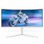 Écran Gaming incurvé 34" Philips Evnia 34M2C5501A | WQHD 180 Hz, 1 ms, Ambiglow - Blanc