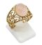 Picture of Bague en acier inoxydable doré et quartz rose