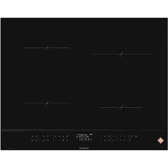 Plaque induction 65 cm 4 foyers 7400 W Noir Héritage — De Dietrich DPI4420H