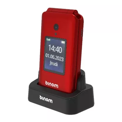 Téléphone portable Binom X3 Senior – 4G – Clapet – Bouton SOS – GPS – Rouge