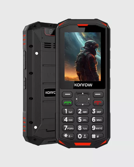 Téléphone portable Konrow Stone Next – 4G – Antichoc IP68 – Bouton SOS – Noir