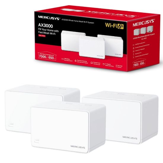 Système Wi-Fi Mesh Mercusys Halo H80X – Wi-Fi 6 AX3000 – Pack de 2