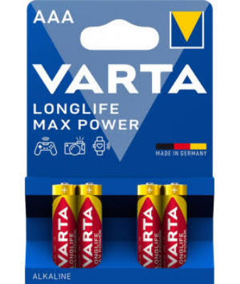 Piles AAA LR03 - lot de 4 - Varta Longlife Max Power 04703
