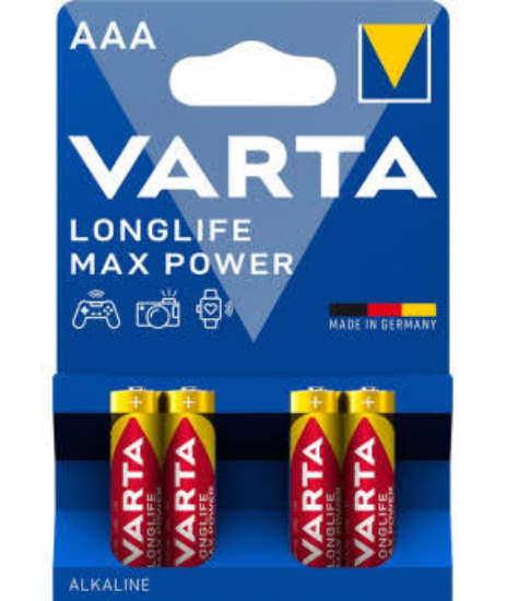Piles AAA LR03 Varta Longlife Max Power - lot de 4