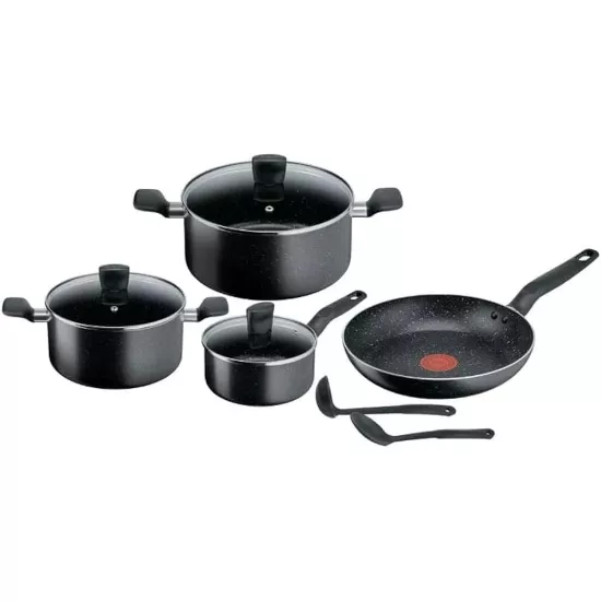 Batterie de cuisine 9 pièces Dark Stone - Tefal B491S985