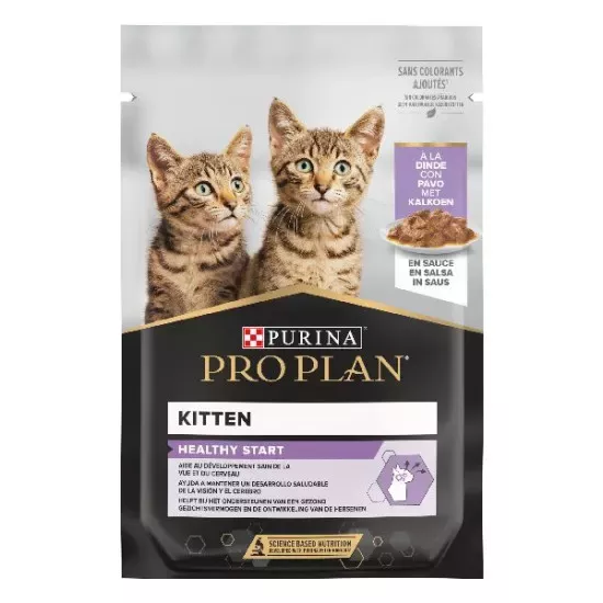 Pâtée chaton Purina Pro Plan Kitten Healthy Start Dinde en sauce - pochon 85 g