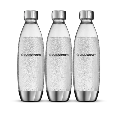 Bouteilles SodaStream Fuse 1 L compatibles lave-vaisselle – lot de 3
