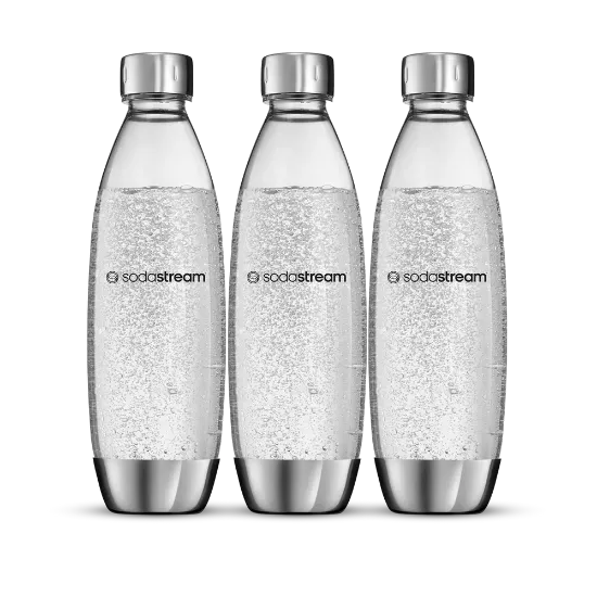 Bouteilles SodaStream Fuse 1 L compatibles lave-vaisselle – lot de 3