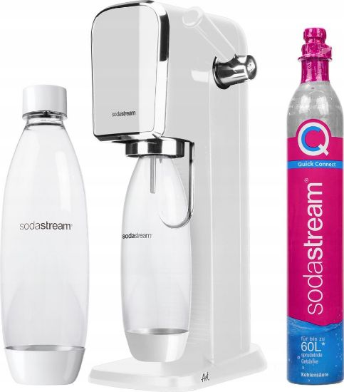 Machine à eau gazeuse SodaStream Fresh – Easy Click, sans électricité, bouteille lave-vaisselle – Blanche