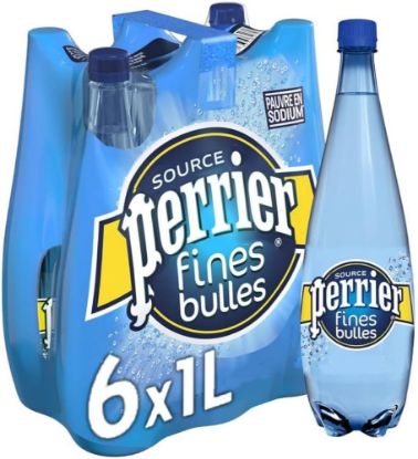 Eau minérale gazeuse Perrier Fines Bulles – pack de 6 × 1 L