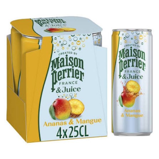 Maison Perrier Juice Ananas Mangue – 4 × 25 cl