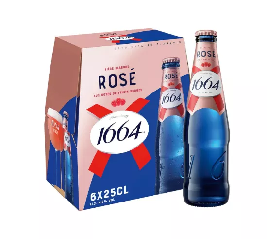 Bière 1664 Blanc Rosé – pack de 6 bouteilles de 25 cl