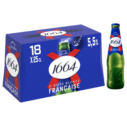 Bière 1664 Blonde – pack de 18 bouteilles de 25 cl