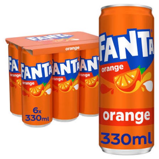 Fanta Orange – pack de 6 canettes de 33 cl