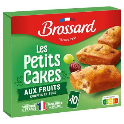 Mini cakes aux fruits Brossard – 10 cakes, 300 g