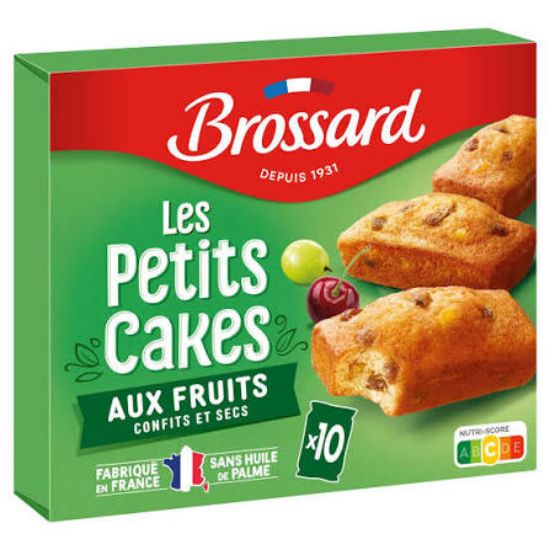 Mini cakes aux fruits Brossard – 10 cakes, 300 g