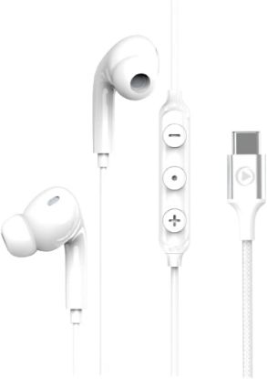 Écouteurs intra-auriculaires USB-C Force Play, blancs, garantis à vie