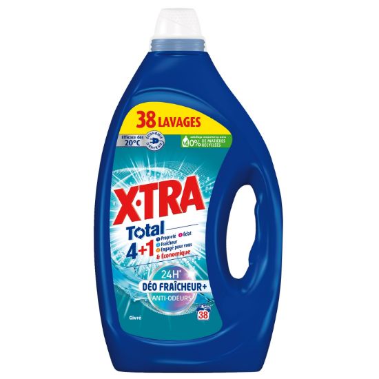 Lessive liquide X-TRA Total déo fraîcheur+ fleuri 38 lavages 1,71 L