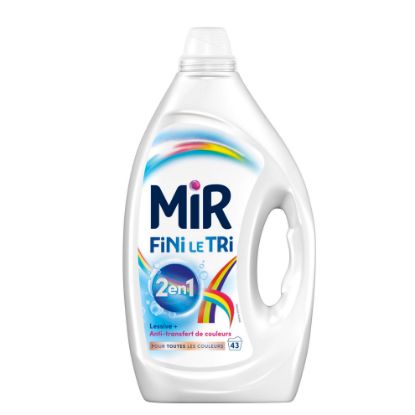 Mir lessive couleur fini le tri flacon 43 lavages 1,935 L