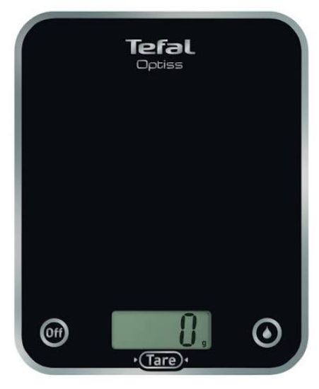 Balance de cuisine électronique Tefal Optiss BC50N – 5 kg, précision 0,5 g, noire