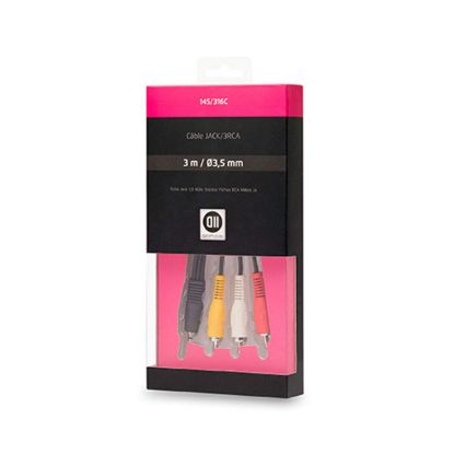 Câble jack 3,5 mm vers 3 RCA 1,5 m D2 Diffusion